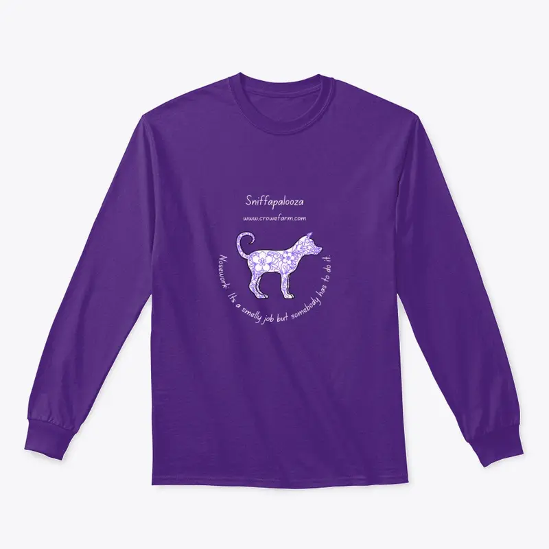 Long Sleeve Sniffapalooza Purple Dog