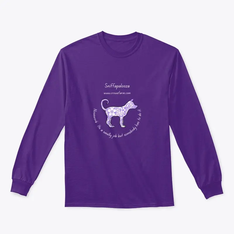 Long Sleeve Sniffapalooza Purple Dog